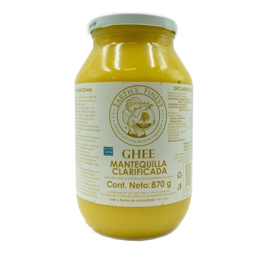 Ghee Mantequilla Clarificada  Earth's Finest (pz)