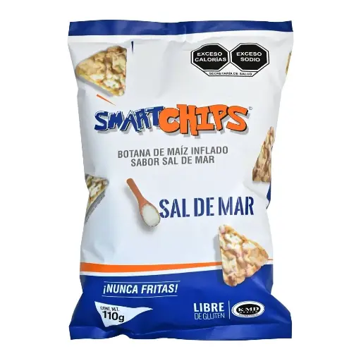 Botana de maíz inflado con sal de mar (bolsa)